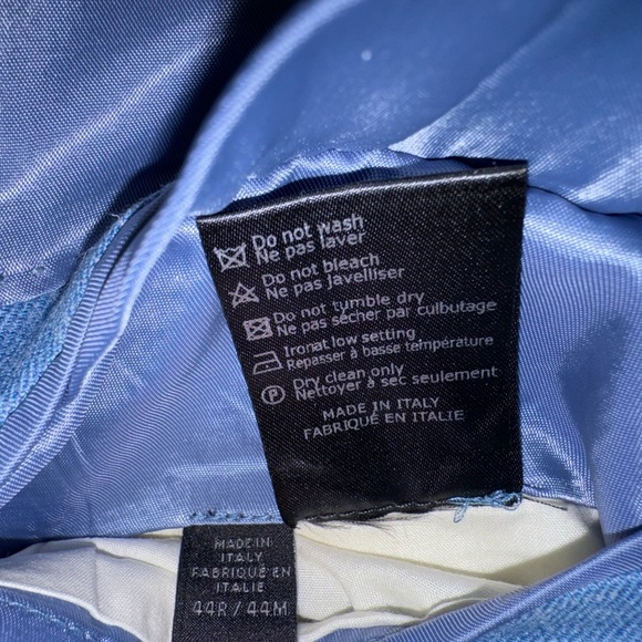 Blue Men Blazer Linen-Blend Sport Coat - Picture 12 of 13